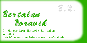 bertalan moravik business card